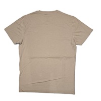 T-shirt col rond 100 % coton pour homme, coupe classique, motif uni, broderie au dos, logo personnalisé, taille standard, haute qualité