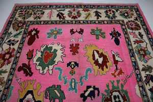 พรม & ชุดพื้นที่ขนาดปรับแต่งได้สีสดใสงานดีไซน์แบบแอบสแตรกของชาวเปอร์เซียด้วยมือดีไซน์ทันสมัย - Product Image 3