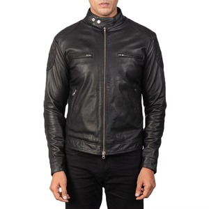 Precio al por mayor personalizar los hombres chaqueta de cuero estilo más tamaño Biker chaqueta de cuero 2026 Slim Fit - Product Image 5