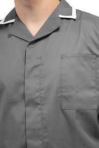 Uniformes Médicos para Hombre de Alta Calidad al por Mayor, Personalizados, con Cuello Camisero, Ribete Blanco, Túnica de Enfermería - Product Image 5