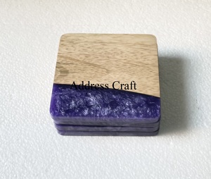 Posavasos para beber al mejor precio, posavasos para té resistentes al calor, posavasos de resina de madera de estilo clásico, utensilios de cocina más vendidos - Product Image 2