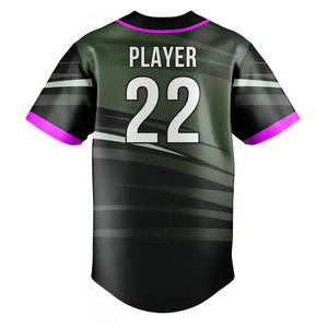 Sweat-shirt de baseball uni taille américaine, personnalisable par sublimation thermique, respirant en maille, unisexe, polyester - Product Image 4