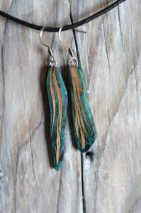 HECHO A MANO LLAMACIÓN CALIDAD COLGANTES Hoja de oro Negro Blanco Resina Forma de corazón Pendientes Cuadrado Redondo Geométrico Madera Resina Gota - Product Image 2