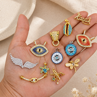 Pendentifs personnalisés en émail avec pierres rouges, motifs étoile, lune et soleil, pour couples, en laiton, pour colliers DIY, vente en gros