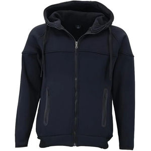 Sweats à capuche surdimensionnés personnalisés à fermeture éclair intégrale, couleur unie, poids lourd, poches, fermeture éclair réfléchissante, sweats à capuche de haute qualité pour hommes - Product Image 5