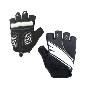 Guantes de Ciclismo de cuero de medio dedo Guantes de Ciclismo de seguridad resistentes a las vibraciones Guantes de trabajo para hombres Guantes de ciclismo - Product Image 1