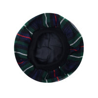 Sombrero escocés Tam O' Shanter 100% lana acrílica tartán Tammy gorras para hombres ropa de moda tallas grandes tartán Tammy gorras