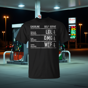 Camiseta sarcástica LOL OMG WTF para precios altos de gas y petróleo, regalo promocional - Product Image 2