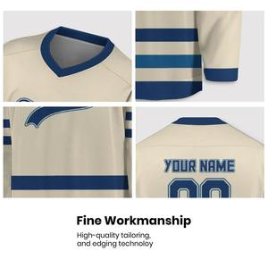 Camiseta de hockey sobre hielo personalizada, tinte de impresión por sublimación de poliéster con nombre y número, servicio OEM para equipo personalizado - Product Image 4