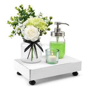 Bandeja de madera de la mejor calidad en un rico color nogal con una elegante forma redonda y un acabado liso, ideal para servir y exhibir con elegancia - Product Image 3