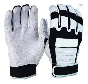 Gant de frappeur de baseball personnalisé de haute qualité à manchettes longues pour adultes vente en gros de gants de frappeur en cuir synthétique de qualité supérieure - Product Image 1
