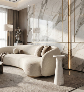 Mesa de Noche de Mármol Blanco Natural, Mesa Auxiliar Moderna Hecha a Mano, Mesa de Acento Alta, Muebles de Lujo para Dormitorio, Sala de Estar, Pasillo - Product Image 4