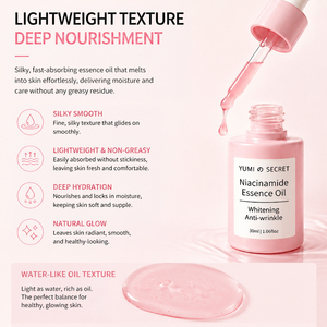 Sérum Visage Coréen OEM à la Vitamine C, Éclaircissant Anti-Âge, Soin de la Peau, Essence Huileuse à la Niacinamide et à l'Acide Hyaluronique, 30ml - Product Image 4