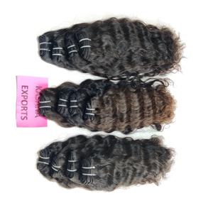 Paquet de cheveux bruts indiens lâche vague profonde traitement naturel Double trame pas cher Machine Extensions de cheveux humains tissage en gros - Product Image 5