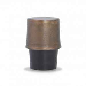 Tabouret d'appoint moderne en aluminium de designer, tabouret rond en métal moulé avec incrustation d'os, console pour salon, chambre à coucher, meubles - Product Image 1