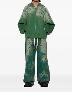 Chándal con Cremallera y Lavado Ácido 2025, Estilo Holgado, Desgastado, de Alta Calidad, con Capucha, Unisex, para Invierno, con Pedrería, OEM - Product Image 5