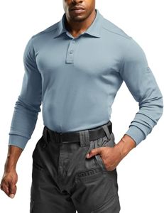 Camisa Táctica Urbana de Punto, Corte Moderno y Ajustado, Textura Suave, Flexibilidad y Comodidad Durante Todo el Día, Secado Rápido, Protección UV, para Actividades al Aire Libre - Product Image 1
