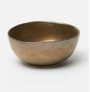 Bol à fruits rond en céramique martelée brillant doré, best-seller pour la décoration de la maison, bol de table - Product Image 5