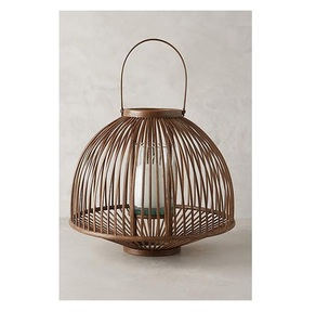 Set of 2 Matte Black Oval Shaped Candle <b>Lantern</b> High Quality Wicker Hurricane <b>Lantern</b> Best Selling - Product Image 3
