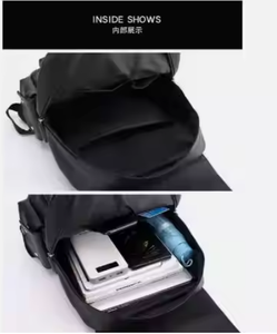 Sac à dos en cuir multifonctionnel de luxe personnalisé unisexe, sac pour ordinateur portable d'affaires, fermeture à glissière, sac à dos élégant pour étudiants, tissu 800g - Product Image 3