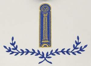 M Aslam Regalia Freemason Masonic Junior Warden Delantal Hecho a mano de cuero natural Oversleeve Blanco Estilo europeo y americano - Product Image 2