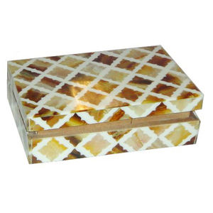 Caja Decorativa con Incrustaciones de Resina Hecha a Mano |   Caja de Almacenamiento y Joyería de Lujo |   Caja de Resina con Patrón de Rejilla, Decoración del Hogar, Caja de Regalo, Color Personalizado - Product Image 1