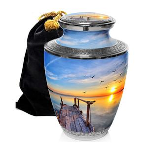 Urne funéraire classique en aluminium de haute qualité pour adultes, fournitures funéraires, urne funéraire commémorative pour cendres humaines et animaux de compagnie - Product Image 5