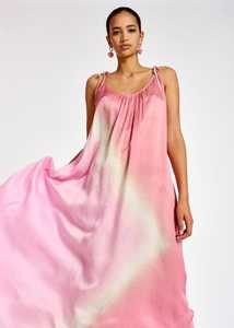 Nouveau à la mode bohème Floral Maxi robe fêtes d'été Spaghetti sangle dos nu 100% rayonne cravate teinture taille libre XL tissé tissage - Product Image 3