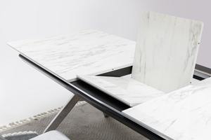 ชุดรับประทานอาหารสแตนเลสที่ทันสมัย, พนักพิงตามหลักสรีรศาสตร์เปิดประทุนและขยายได้สำหรับห้องรับประทานอาหารและห้องนั่งเล่นที่บ้าน - Product Image 4