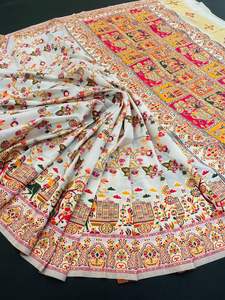 Exquisite Traditional Indian 100% Pure Silk Saree Elegant Ethnic Wear for Weddings Festivals and Grand Celebrations - Product Image 2