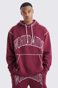 Ensemble pantalon et sweat-shirt 2 pièces en broderie 3D de haute qualité, couture contrastée, streetwear, survêtement unisexe, pull-over - Product Image 3