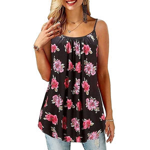 EW Loral RINT 2023 ummer hinestones ashion arty leeveless ank ROP OP Olive UT ackless OPS & Anty - Product Image 3