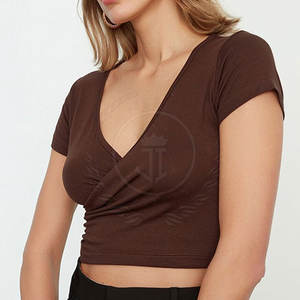 Camiseta Corta de Verano para Mujer, Elegante, Informal, Ecológica, de Alta Calidad, Precio de Mayoreo, Nuevo Diseño - Product Image 2
