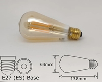 ST64 Lmparas Vintage Edison Ampoul Bombillo Decoracion 4W ST64 Led Ampoule à filament
