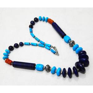 สร้อยคอลูกปัดอัญมณีหลากสีเงินแท้925ชิ้นทำด้วยมือพร้อมควอตซ์ของขวัญสุดเพอร์เฟกต์สำหรับ Her-NL0272-GS - Product Image 4