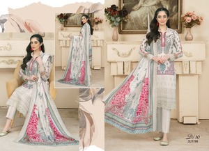 Combinaisons confortables en coton/pelouse pour femmes pakistanaises à prix raisonnable Robe Femmes Costumes d'été en coton/pelouse pakistanais - Product Image 2