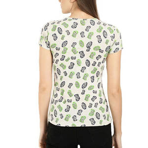 Camiseta de mujer de poliéster y algodón con estampado de logotipo personalizado Camiseta de mujer de alta calidad Camiseta de último diseño - Product Image 3