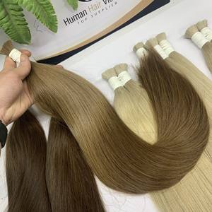 Nuevos productos Vietnam Virgen cutícula alineada extensiones de cabello humano Natural recto a granel trama de cabello crudo Dropshipping proveedor - Product Image 5
