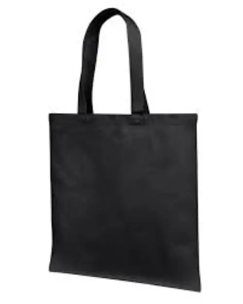 Sac à provisions réutilisable en toile noire avec logo personnalisé et design imprimé sac à provisions en coton biologique de haute capacité sac fourre-tout