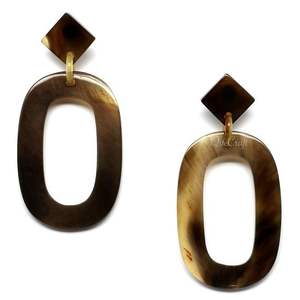 Boucles d'oreilles pendantes faites à la main en corne de buffle, modèle 2026, luxe moderne, personnalisables, pour femme, accessoires de mode, artisanat naturel - Product Image 2