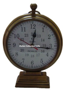 Im Lặng Pin Hoạt Động Brass Bàn Đồng Hồ Cho Văn Phòng Hoặc Phòng Khách Trang Trại Trang Trí Nội Thất Đau Thầu Bạc Nhìn Mantel Bảng Đồng Hồ - Product Image 2