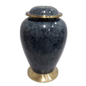 Urne funéraire classique de style américain en bronze, avec bande florale en laiton, taille adulte, résistante à la rouille et aux rayures, finition artisanale, facile à nettoyer - Product Image 2