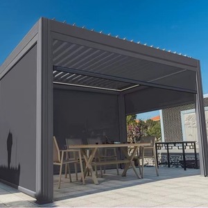 Pergola de jardin en alliage d'aluminium de qualité supérieure, style chinois moderne, pavillon extérieur de luxe pour villa, vente en gros - Product Image 4