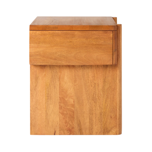 Solid Wood <b>Bedside</b> <b>Table</b> with Single Drawer, <b>Minimalist</b> Modern Nightstand for Bedroom Use - Product Image 3