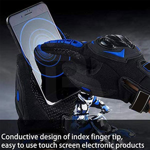 Classique cinq doigts gants de course à doigts complets en cuir véritable gants de moto antidérapants Protection Sports de plein air étanche - Product Image 5