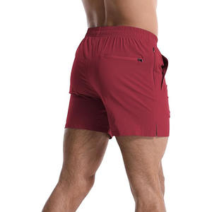 Wholesale Breathable Stretch Training <b>Zipper</b> <b>Pockets</b> Workout Fitness Quick Dry Gym Summer <b>Shorts</b> for <b>Men</b> - Product Image 6
