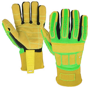 Gants de sécurité en cuir synthétique pour hommes avec logo personnalisé pour les travaux de mécanicien et de jardinage avec patch en caoutchouc - Product Image 1