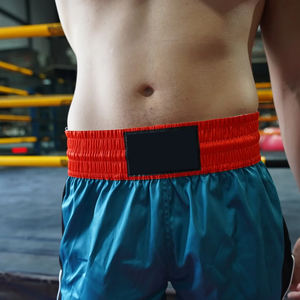 Pantalones Cortos de Muay Thai Transpirables y Elásticos, Logotipo Personalizado en la Parte Delantera, Color Sólido, Secado Rápido, Tela Satinada, para Hombre Adulto, Boxeo - Product Image 5