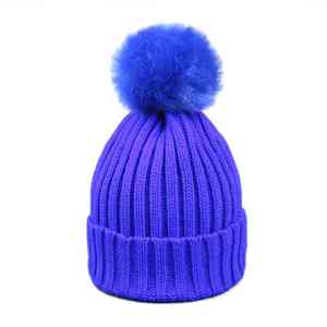 Top Class Kids Hat Knit PomPom Custom Kids Multi Color Winter Warm Hat <b>Knitted</b> <b>Beanie</b> With Pom Pom <b>Beanie</b> - Product Image 1