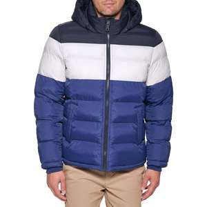 Chaqueta acolchada frontal con cremallera suelta con revestimiento sólido formal de invierno para hombre Servicio OEM - Product Image 1